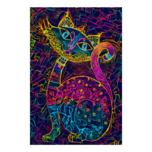 Cat 7 - Lucky no 7  Poster