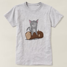 Cat a log - T-Shirt