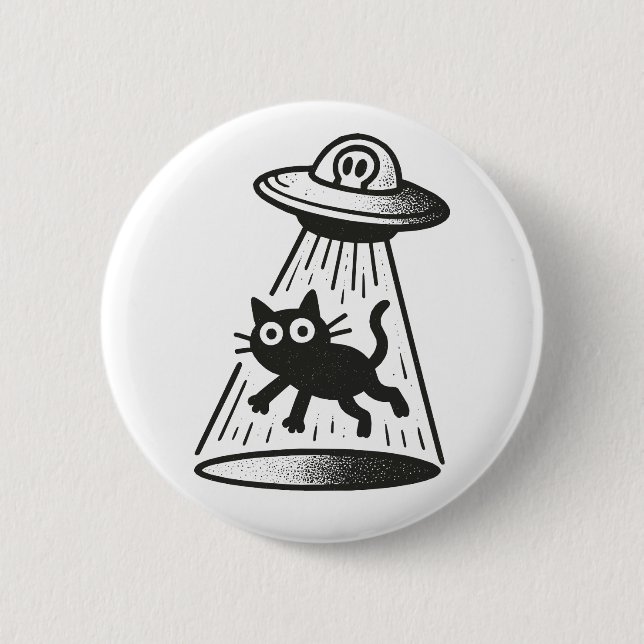 Cat Abduction Button (Front)