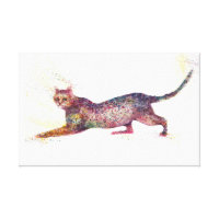 Cat abstract canvas print