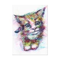 Cat abstract Fantasy Canvas Print