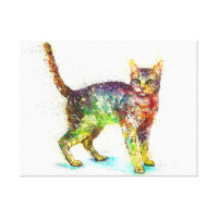 Cat abstract Fantasy Canvas Print