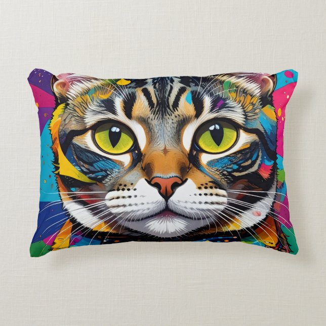 cat accent pillow (Front)