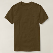 Cat accent pocket area on a Brown T-Shirt
