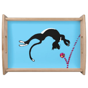 Cat acrobat serving tray