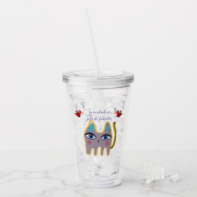 Cat Acrylic Tumbler (Front Ice)