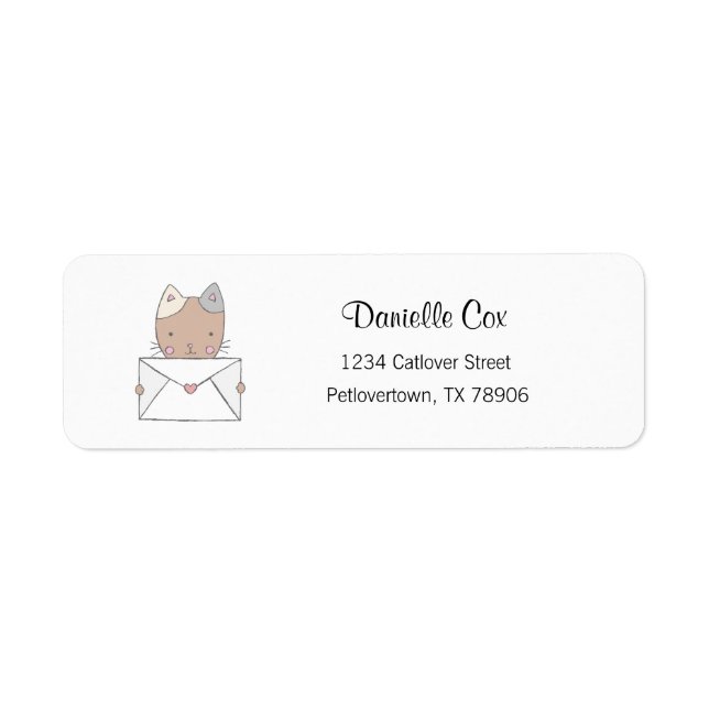 Cat Address Labels, Pet Address Stickers (Front)