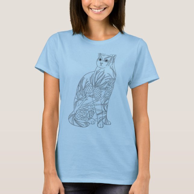Cat Adobe Illustrator T-Shirt (Front)