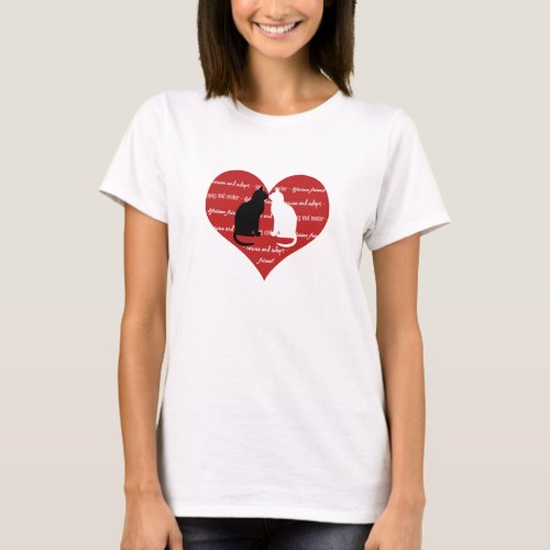 Cat adoption and rescue heart T_Shirt