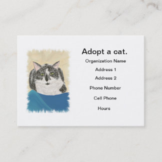 Cat adoption business cards Template