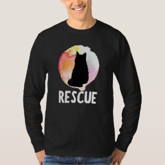 Cat Adoption Design Vintage Retro Sunset Rescue 1 T-Shirt
