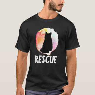 Cat Adoption Design Vintage Retro Sunset Rescue 1 T-Shirt