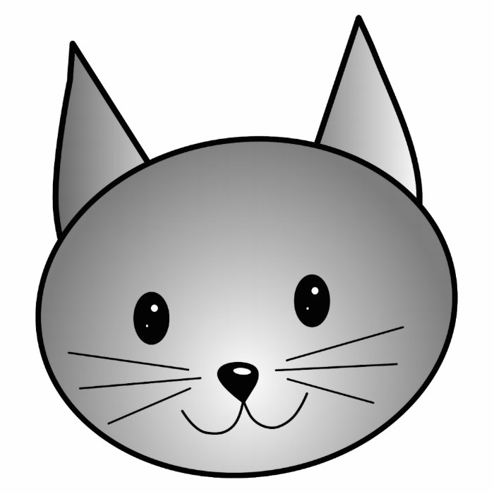 Cat. Adorable Gray Kitty Design. Acrylic Cut Outs