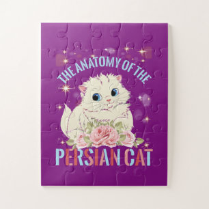 cat aesthetic,The Anatomy Of The Persian Cat Jigsaw Puzzle