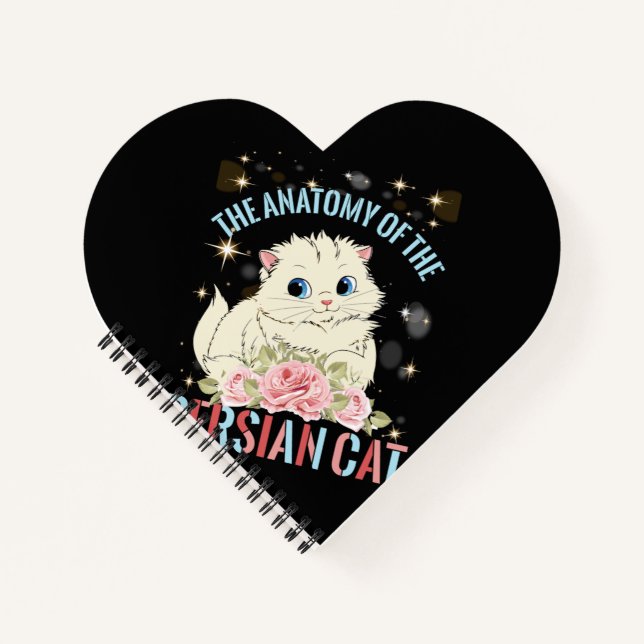 cat aesthetic,The Anatomy Of The Persian Cat Notebook (Front)