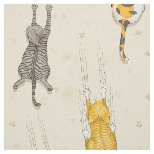 Cat Allowed (large scale) Fabric