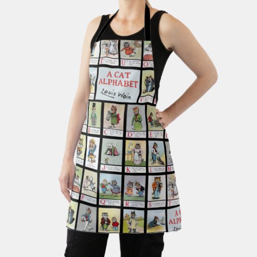 Cat Alphabet Louis Wain Apron