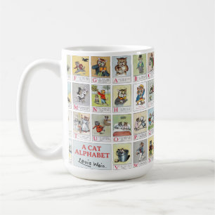 Cat Alphabet, Louis Wain Coffee Mug