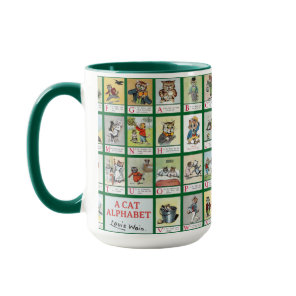 Cat Alphabet, Louis Wain Mug