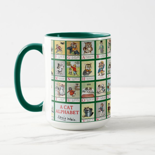 Cat Alphabet, Louis Wain Mug (Left)