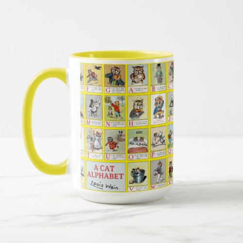 Cat Alphabet Louis Wain Mug