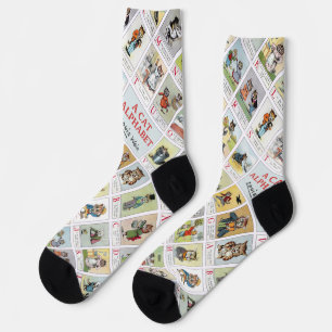 Cat Alphabet, Louis Wain Socks