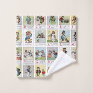 Cat Alphabet, Louis Wain Wash Cloth