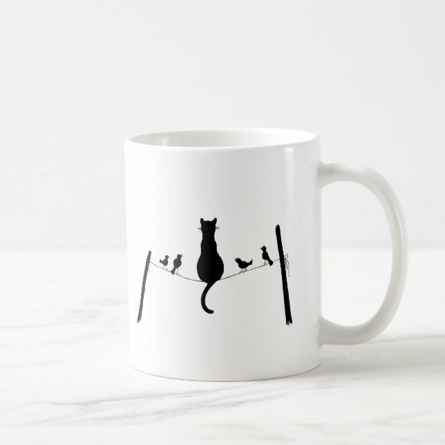 cat among the pigeons mug (Right)