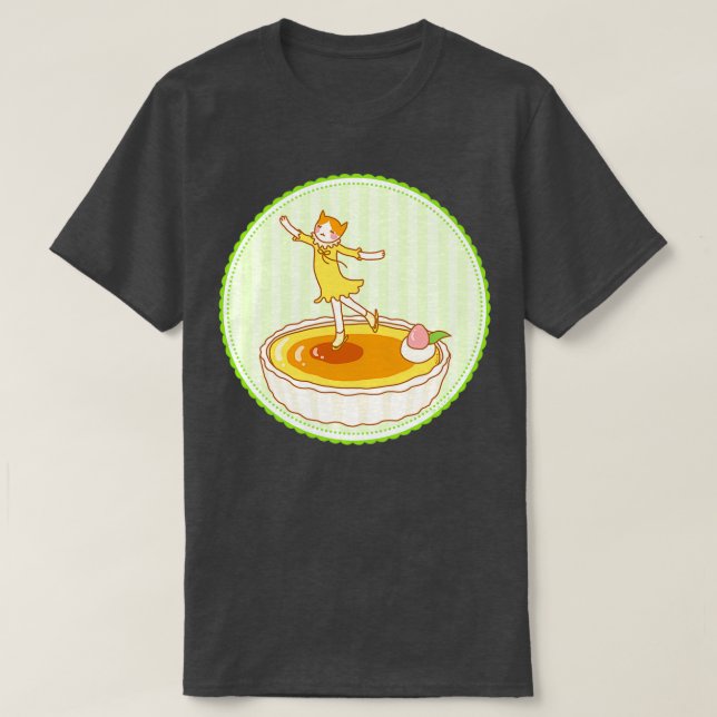 Cat amp Creme Brulee Pastry version T-Shirt (Design Front)