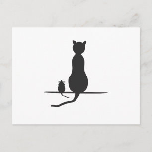 cat an mouse postcard