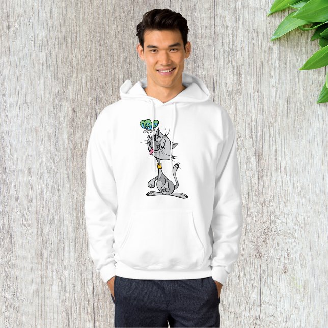 Cat And A Butterfly Mens Hoodie (Creator Uploaded)