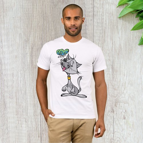 Cat And A Butterfly Mens T_Shirt