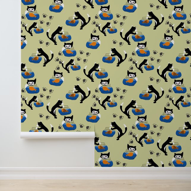 Cat and a Fishbowl Wallpaper (Application)