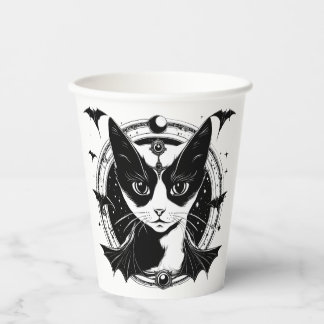 Cat and Bats I Paper Cups