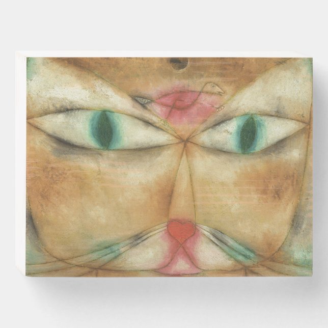 Cat and Bird, 1928 by Paul Klee Wooden Box Sign (Front Horizontal)