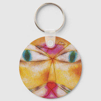 Cat and Bird - Abstract Art - Paul Klee Keychain