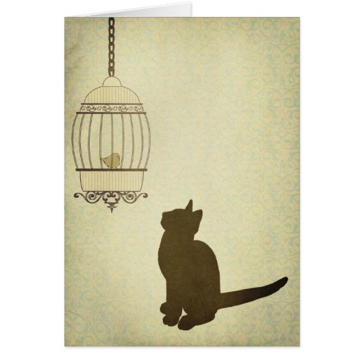 Cat and Birdcage Cards (Front)