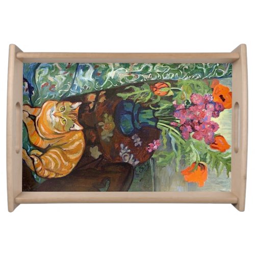 Cat and Bouquet Suzanne Valadon Serving Tray