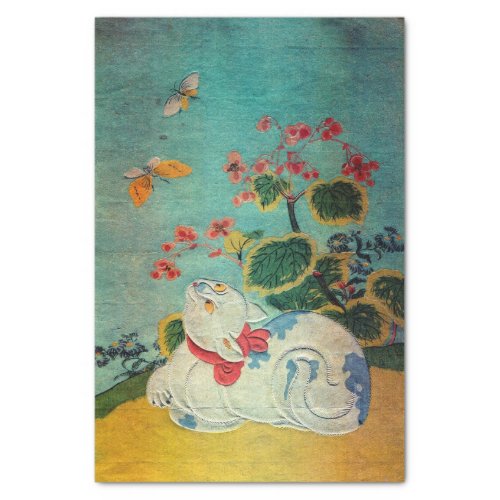 Cat and Butterfly Suzuki Harunobu Tissue Paper