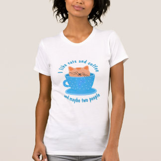 Cat and Coffee Lover T-Shirt