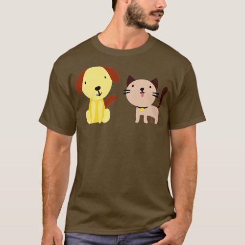 Cat and dog  4  T_Shirt