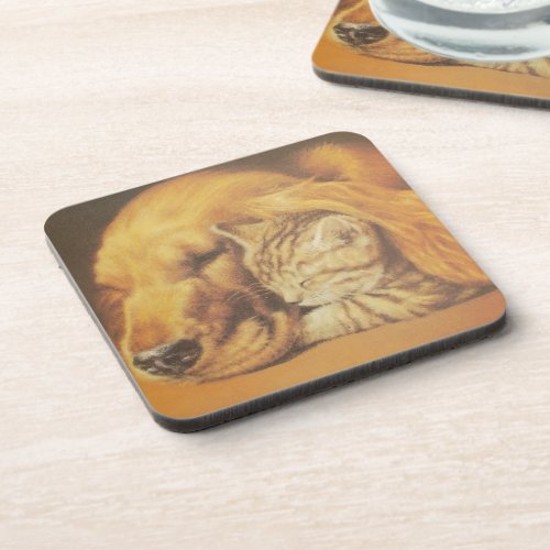 Cat and Dog Beverage Coaster