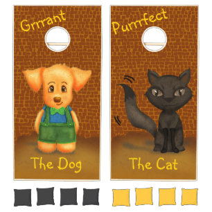 Cat and Dog  Cornhole Set
