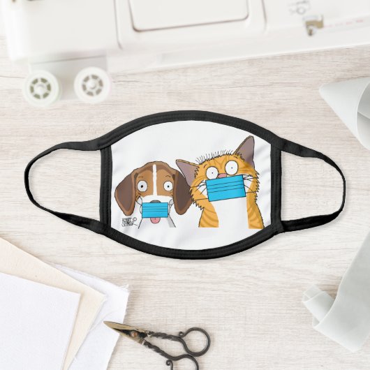 Cat and Dog Covid Face Mask. Face Mask (Insitu)