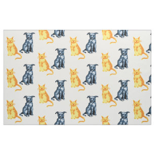 Cat and dog fabric