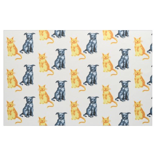 Cat and dog fabric