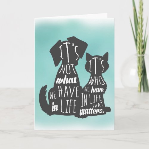 Cat and Dog Friends Best Friend Captions Card