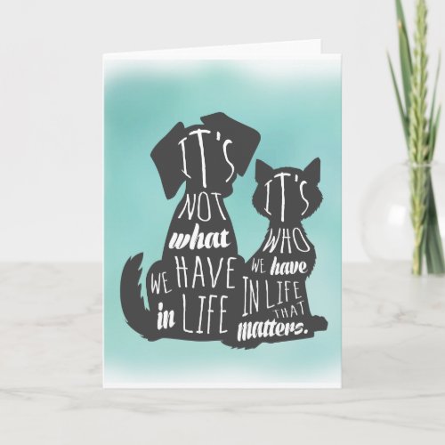 Cat and Dog Friends Best Friend Captions Card