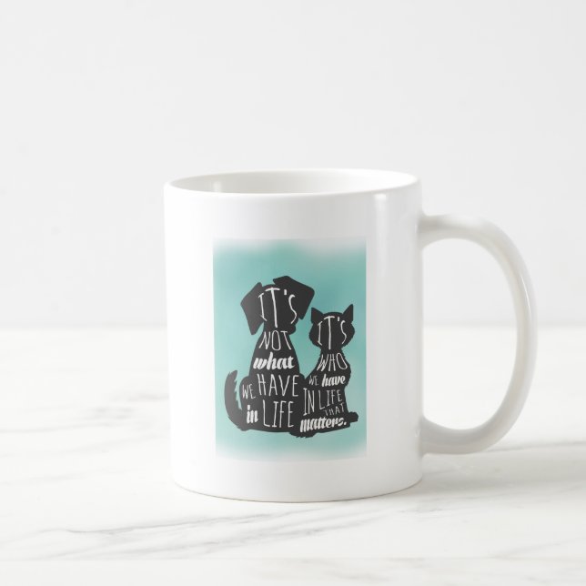 Cat and Dog Friends Best Friend Captions Coffee Mug (Right)