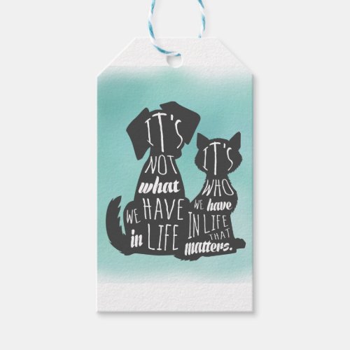 Cat and Dog Friends Best Friend Captions Gift Tags
